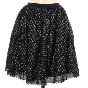 HARAJUKU LOVERS Black Tulle Skirt With Silver Stars - Size 6